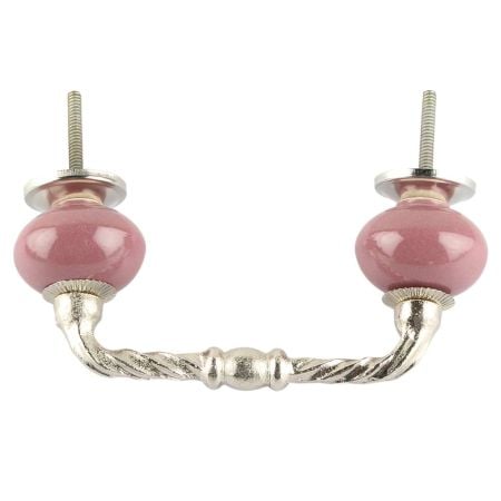 Solid Lavender Ceramic Cut Bridge Handles